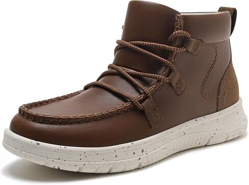 Athlefit Lace's Lace Up Otkle Boots غير رسمية مريحة خفيفة الوزن المشي مسطح الجوارب في الكاحل in Saudi Arabia