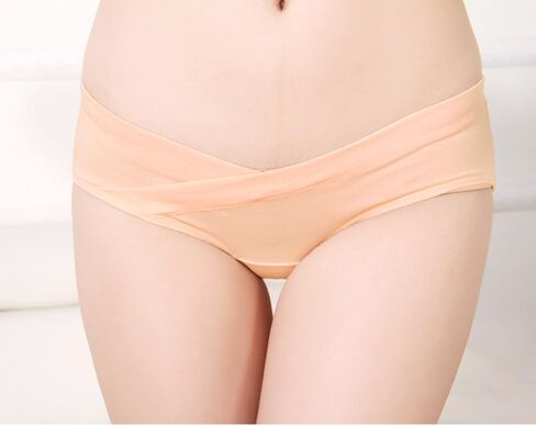 X Element | Maternity Underwear Cotton Postpartum Panties V-Front Under the Bump 5/Pk Multi Color in Kuwait