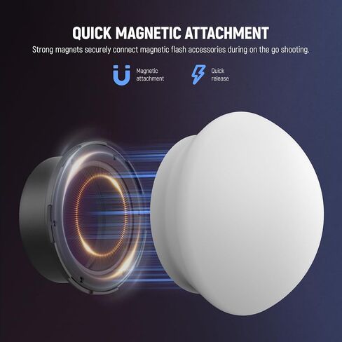 حلقة محول مغناطيسي مستديرة من Neewer Round Flash ، مرفق مصباح Magnetic Magnetic Magnetic Magnetic متوافق مع Godox V1/V1 Pro Neewer Z1 Z2 Series Round Feadlight ، CRS13 in Kuwait