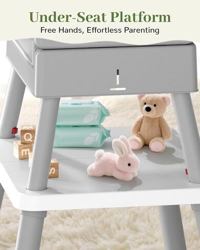 Avidor Baby Highercair للأطفال والأطفال الصغار ، 6 في 1 كرسي مرتفع مع 5 نقاط تسخير ودرج آمن قابل للإزالة ، ومسهلات نظيفة ومريحة ، ومستوى رضيع Bear Cunshion لطيف لمدة 6-36 أشهر و 35 رطلا ، والرمادي in Saudi Arabia