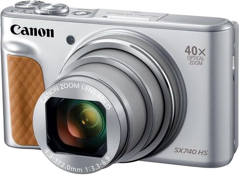 Canon PowerShot SX740 HS Digital Camera | 20.3mp CMOS Sensor ، Zoom البصري 40x ، فيديو 4K UHD ، Wi-Fi & Bluetooth | الكاميرا المدمجة نقطة ومللقة مع حقيبة وبطاقة 64 جيجابايت in Kuwait