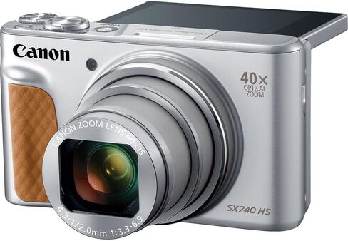Canon PowerShot SX740 HS Digital Camera | 20.3mp CMOS Sensor ، Zoom البصري 40x ، فيديو 4K UHD ، Wi-Fi & Bluetooth | الكاميرا المدمجة نقطة ومللقة مع حقيبة وبطاقة 64 جيجابايت in Kuwait