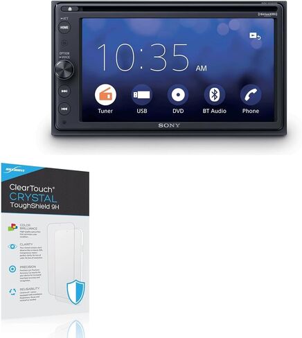 BoxWave Screen Protector Compatible with Sony XAV-AX200 - ClearTouch Crystal ToughShield 9H (2-Pack), Clear 9H Tough Flexible Film Screen Protector in Saudi Arabia