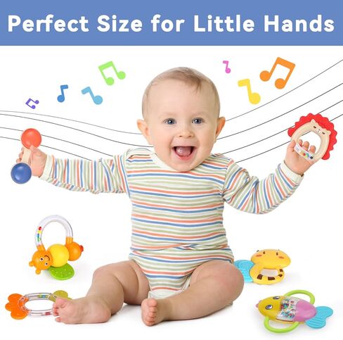 Moontoy 12pcs أجرام الأطفال للأطفال من 0 إلى 6 أشهر ألعاب التسنين 3-6 أشهر ، أسنان الأطفال في الأطفال حديثي الولادة ألعاب الطفل 6-12 شهر in Saudi Arabia