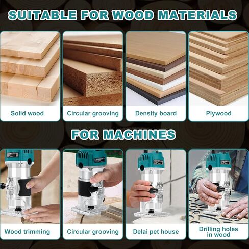 جهاز توجيه تقليم كهربائي Jadeshay للأعمال الخشبية ، 6 Speed ​​Adjustment 800W Tool Motor Woodworking مع مشاريع طحن 15 مساءً in Kuwait