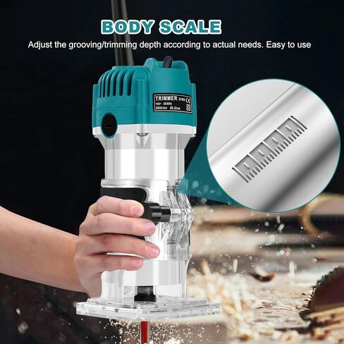 جهاز توجيه تقليم كهربائي Jadeshay للأعمال الخشبية ، 6 Speed ​​Adjustment 800W Tool Motor Woodworking مع مشاريع طحن 15 مساءً in Kuwait