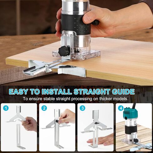 جهاز توجيه تقليم كهربائي Jadeshay للأعمال الخشبية ، 6 Speed ​​Adjustment 800W Tool Motor Woodworking مع مشاريع طحن 15 مساءً in Kuwait