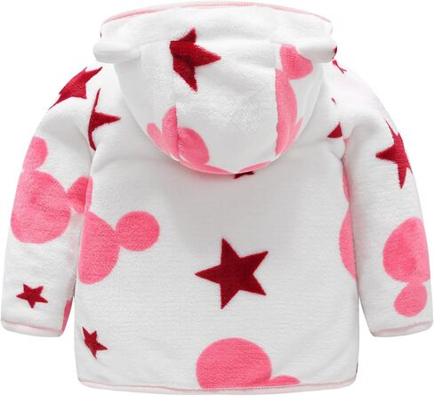 AIWUHE Baby Boys Girls Hooded Fleece Jacket Cute Bear Hoodie Zip Up Teddy Coat Sherpa Winter Warm Outwear With Pocket 1-6Y in Kuwait