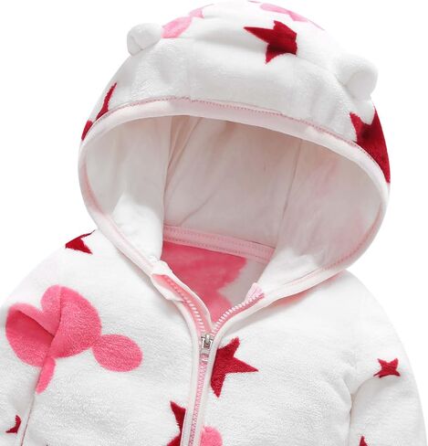 AIWUHE Baby Boys Girls Hooded Fleece Jacket Cute Bear Hoodie Zip Up Teddy Coat Sherpa Winter Warm Outwear With Pocket 1-6Y in Kuwait