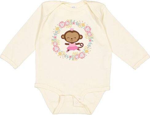 inktastic Ballerina Dance Wreath Girls Long Sleeve Creeper in Saudi Arabia