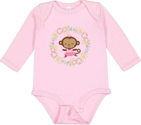 inktastic Ballerina Dance Wreath Girls Long Sleeve Creeper in Saudi Arabia