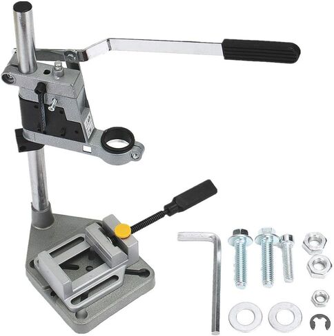 Plunge Power Drilling Stand Holder Bench Pillar Pedestal Clip + Drill Press Vise in Saudi Arabia