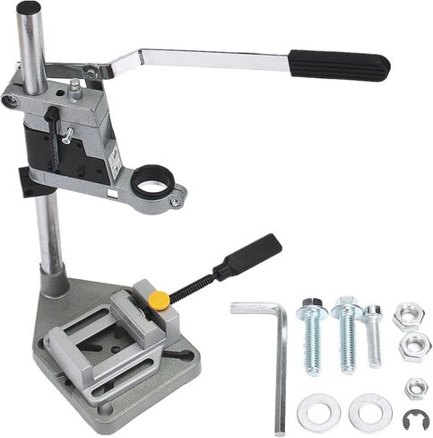 Plunge Power Drilling Stand Holder Bench Pillar Pedestal Clip + Drill Press Vise in Saudi Arabia