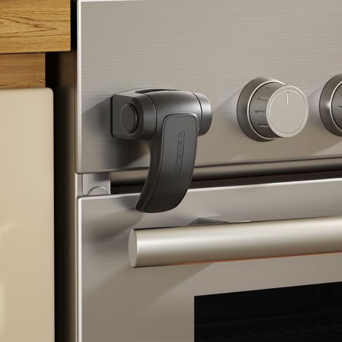 EUDEMON 1 Pack Oven Lock,Baby Proofing Oven Door Lock, Child Safety Oven Front Lock, Easy to Install & Use no Tools Need or Drill (Black) in Saudi Arabia