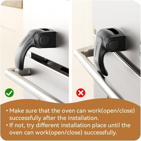 EUDEMON 1 Pack Oven Lock,Baby Proofing Oven Door Lock, Child Safety Oven Front Lock, Easy to Install & Use no Tools Need or Drill (Black) in Saudi Arabia