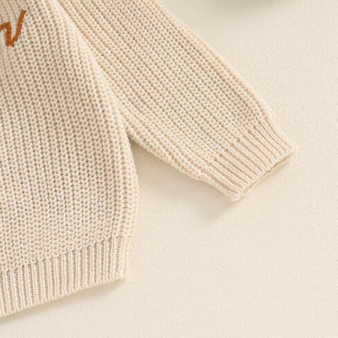 FOMOYUU Baby Girl Boy Knit Sweater Halloween Outfit Embroidery Warm Crewneck Long Sleeve Tops Fall Winter Clothes in Saudi Arabia