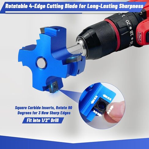 4 Blade 2 بوصة PVC Fitting Saver ، PVC Pipe Reamer Socket Saver مع عمود سداسي سداسي 3/8 بوصة ، أداة تجول في الأنابيب البلاستيكية لتركيبات SCH40 CPVC PIPE ABS ABS in Kuwait