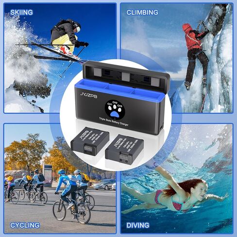 Jyjzpb Hero 13 بطارية 2200 مللي أمبير في GoPro Hero 13 Black Camera ، وشاحن سريع من النوع C type-C متوافق تمامًا مع بطارية GoPro Hero 13 Enduro و Charger (حزمة) in Saudi Arabia