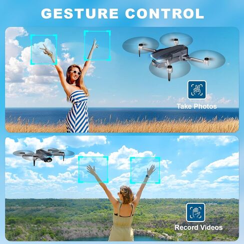 الطائرات بدون طيار مع الكاميرا ، 2K HD FPV بدون طيار مع عودة GPS Auto ، ذبابة الدائرة ، ذبابة الطريق ، ناقل الحركة 5G ، الإيماءات صورة شخصية ، محرك بدون فرش ، طائرة بدون طيار قابلة للطي للأطفال المبتدئين ، 2 بطاريات in Kuwait