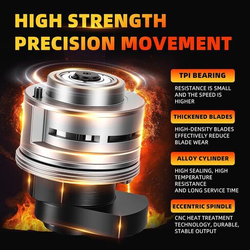 Low noise 5/6 Inch DA Sander for Auto Body - Lightweight, Powerful random orbital air sanders, Noise Reduction Design​ pneumatic sander (6 inch with 12 pcs Sandpaper) in Kuwait