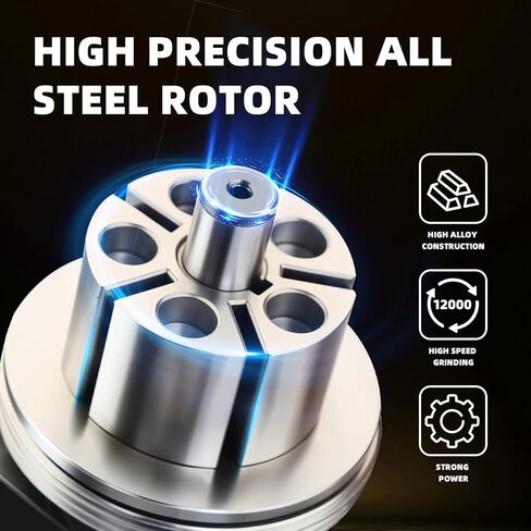 Low noise 5/6 Inch DA Sander for Auto Body - Lightweight, Powerful random orbital air sanders, Noise Reduction Design​ pneumatic sander (6 inch with 12 pcs Sandpaper) in Kuwait