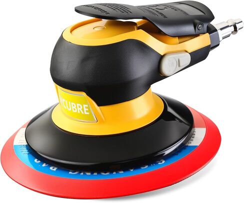 Low noise 5/6 Inch DA Sander for Auto Body - Lightweight, Powerful random orbital air sanders, Noise Reduction Design​ pneumatic sander (6 inch with 12 pcs Sandpaper) in Kuwait