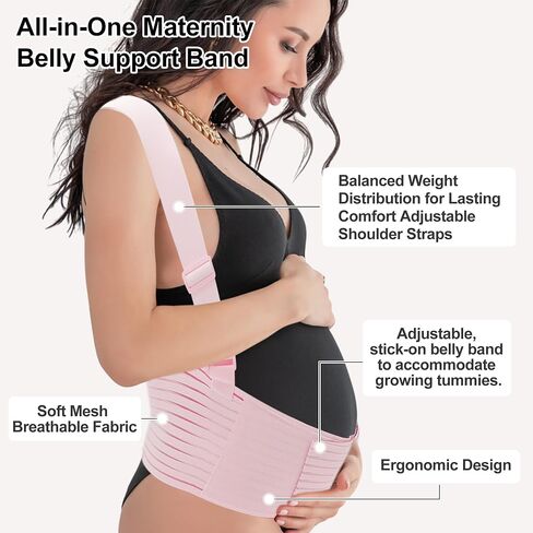 Pregnancy Belly Band, Belly Band with Adjustable Straps, Belly Band for Pregnant Women, Maternity Belt in Saudi Arabia