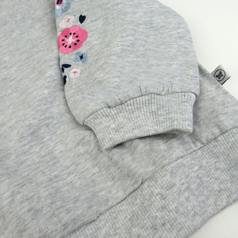 HonestBaby baby-girls 2-piece Cozy Sweatsuit With Embroidered Sleeve 100% Organic Cotton for Infant Baby and Toddler, Girls in Saudi Arabia