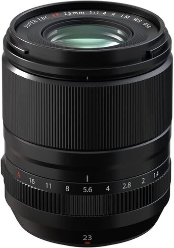 FUJIFILM XF 23mm f/1.4 R LM WR Lens Bundle with Soft Lens Case + 32GB Memory Card + Cap Keeper + Memory Card Wallet + More in Saudi Arabia