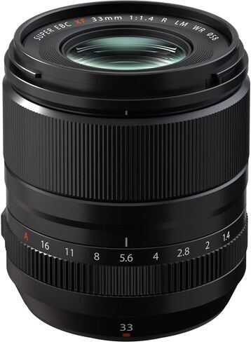 Fujifilm XF 33mm F/1.4 R LM WR BUNDLE مع POUCH 10 بوصة + 32 جيجابايت بطاقة الذاكرة + طقم تصفية 3 قطع 3 قطع ، 58 مم + حارس كاب + المزيد in Saudi Arabia