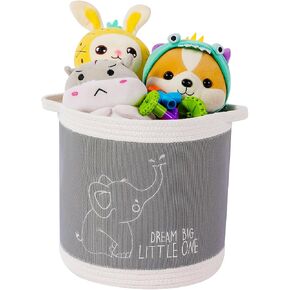 Baby Blanket Baskets Laundry Hamper Cute Lion Nursery Toy Storage Basket, Woven Cotton Rope Nursery Organization Bins For Girls Boys Kids Baby Shower Gifts Baskets in Saudi Arabia