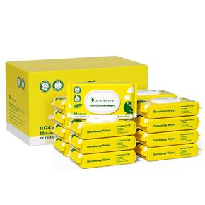 100 ٪ مناديل طفل القطن بالولايات المتحدة الأمريكية ، 99 ٪ مناديل مبللة مبللة غير مبللة للبشرة الحساسة ، نقص الحساسية الخالية من البلاستيك ، 256 (4 حزم الوجه من 64) in Kuwait