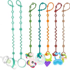 Toy Straps for Baby, Adjustable Toy Holder for Stroller Accessories, Silicone Baby Tether Pacifier Clip, No Throw Baby Travel Essential Leash for High Chair, Car Seat (7- Pack) in Saudi Arabia