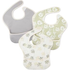 فوضى إثبات طفل 3 عبوة ، مقاوم للماء LED فطام الطفل تغذية المرايل مع الماسك الطعام ، الرباط الرباعي السفر in Kuwait