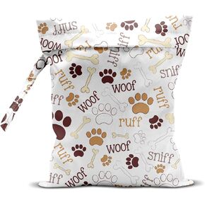 Dog Diaper Bag Reusable Wet Dry Bag for Swimsuit Towels Pool Diapers Dirty Yoga Gym Clothes Beach Vacation Essentials Dog Gifts for Owner Women Men Dog Paw Waterproof Wet Bags Travel Laundry Bags in Saudi Arabia