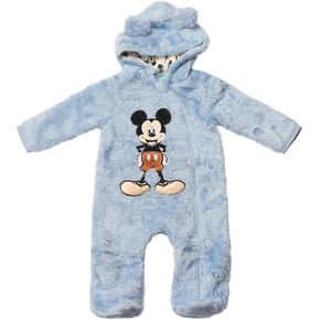Magic Threadz Disney Clothes Baby Boy Hooded Pram Suit Newborn Fleece Coverall Footies with Ears Mickey, Pooh, Dumbo (0-6/9M) in Kuwait