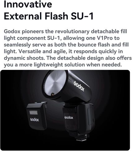 Godox V1 V1Pro C V1Pro-C TTL Flash للكاميرات الكنسي ، 1/8000 HSS 500 وميض الطاقة الكاملة ، وقت إعادة التدوير 1.3S ، 2.4 جرام لاسلكي مع Flash SU-1 Speedlight الخارجي (إصدار Godox V1Pro-C USA) in Saudi Arabia