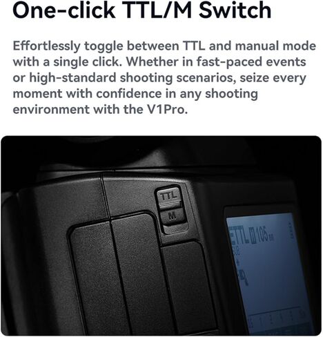 Godox V1 V1Pro C V1Pro-C TTL Flash للكاميرات الكنسي ، 1/8000 HSS 500 وميض الطاقة الكاملة ، وقت إعادة التدوير 1.3S ، 2.4 جرام لاسلكي مع Flash SU-1 Speedlight الخارجي (إصدار Godox V1Pro-C USA) in Saudi Arabia