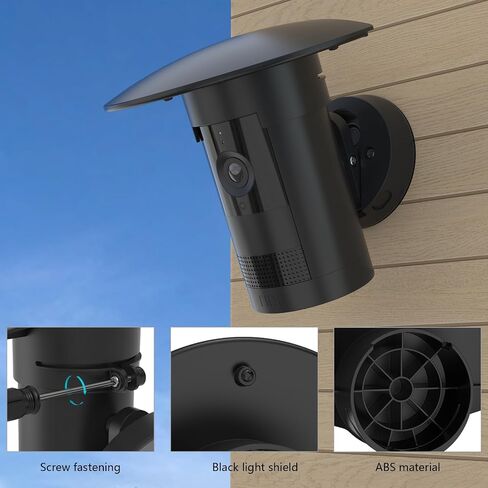 غطاء الكاميرا Holaca Sun Rain Shade للكاميرا الخارجية R-ing Plus ، حافظة واقية من درع الكاميرا للأشعة فوق البنفسجية المقاومة ، سهلة التثبيت (أسود) in Saudi Arabia