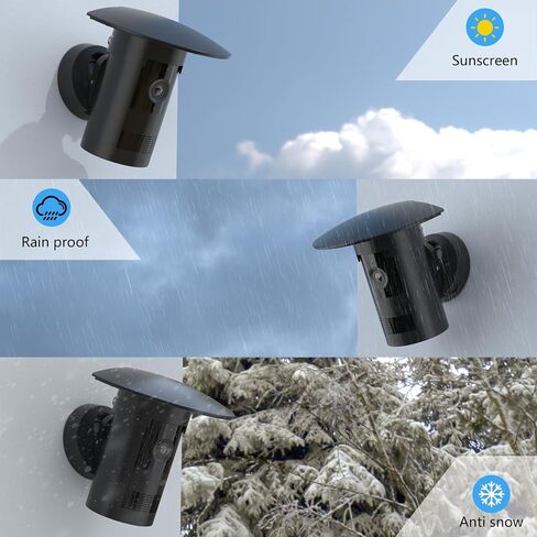 غطاء الكاميرا Holaca Sun Rain Shade للكاميرا الخارجية R-ing Plus ، حافظة واقية من درع الكاميرا للأشعة فوق البنفسجية المقاومة ، سهلة التثبيت (أسود) in Saudi Arabia
