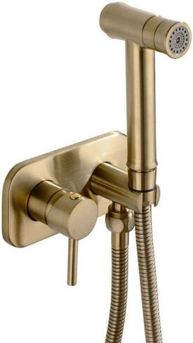 Brass Handheld Bidet Sprayer Kit with Hot and Cold Water Control for Toilet Diaper Cleaning Feminine Wash Brushed Nickel Finish in Saudi Arabia