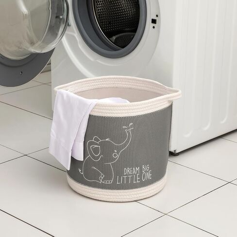 Baby Blanket Baskets Laundry Hamper Cute Lion Nursery Toy Storage Basket, Woven Cotton Rope Nursery Organization Bins For Girls Boys Kids Baby Shower Gifts Baskets in Saudi Arabia