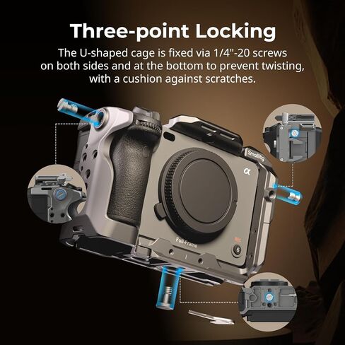 SmallRig FX3 / FX30 Hawklock Cage + مقبض جانبي دوار مع TRIGGER REC in Saudi Arabia