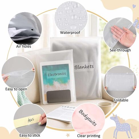 Honoson 30 PCS Hospital Facs for Labor و Delivery مع ملصقات قابلة للاستمتاع بالمستشفيات التي تنظم أكياسًا من أكياس صوتية بلاستيكية من الأمومي للأمومة حديثي الولادة لأول مرة دش الطفل in Saudi Arabia