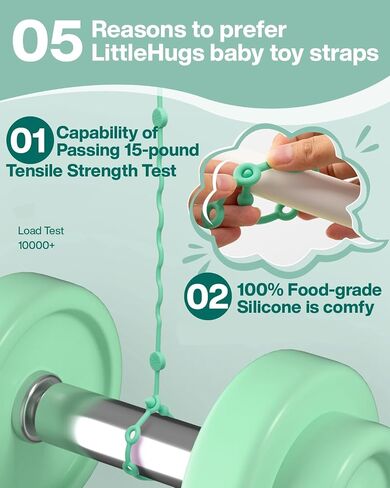 Toy Straps for Baby, Adjustable Toy Holder for Stroller Accessories, Silicone Baby Tether Pacifier Clip, No Throw Baby Travel Essential Leash for High Chair, Car Seat (7- Pack) in Saudi Arabia