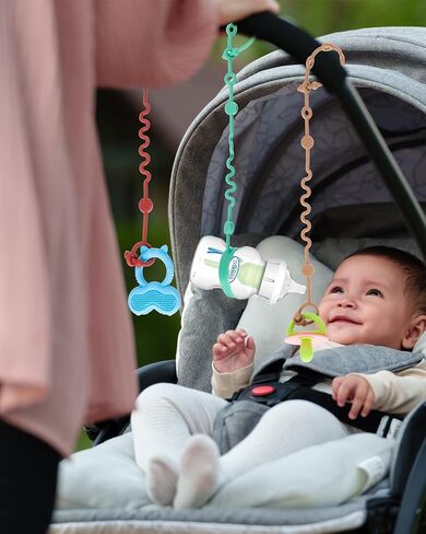 Toy Straps for Baby, Adjustable Toy Holder for Stroller Accessories, Silicone Baby Tether Pacifier Clip, No Throw Baby Travel Essential Leash for High Chair, Car Seat (7- Pack) in Saudi Arabia