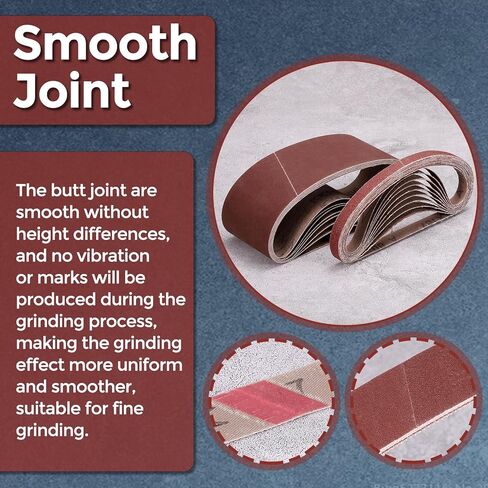 20 Pack Sanding Belts 1/2 x 24 Inch 120 Grit Aluminum Oxide Abrasive Belt Sander Paper for Belt Sander Metal Grinding Wood Working Weld Rust Removal in Saudi Arabia
