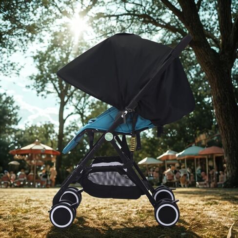 LWEIPSQLIN Baby Stroller Sun Shade - مقاومة للماء UPF50+ غطاء تعتيم | Lycra خفيفة الوزن مع شبكة تهوية | يناسب مقعد السيارة للرضع ، عربات التي تجرها الدواب ، باسينيت ، كارتكوت ، أسود in Saudi Arabia