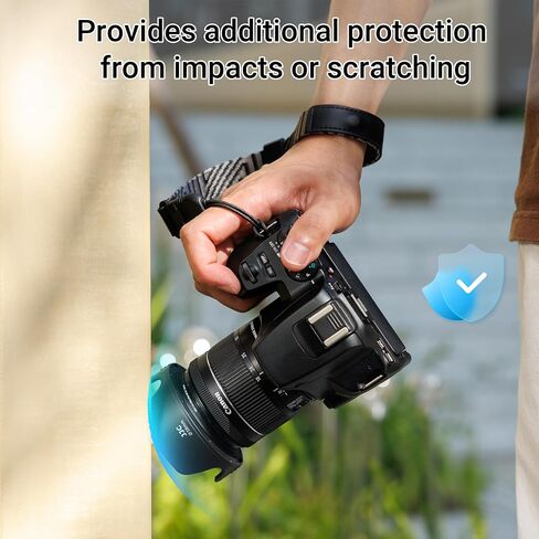 JJC 52mm Tulip Lens Hood for Nikon D3200 D3300 D5200 D5300 D5500 with AF-S DX 18-55mm Kit Lens & for Fujifilm X-M5 X-T50 X-T30 II X-S20 with XC 15-45mm Kit Lens, Compatible with a 52mm Filter/Cap in Saudi Arabia