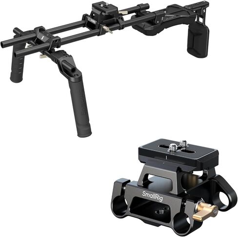 SmallRig Classic Shoulder Rig Kit + Universal Mount Plate Kit with Dual 15mm Rod Clamp in Saudi Arabia